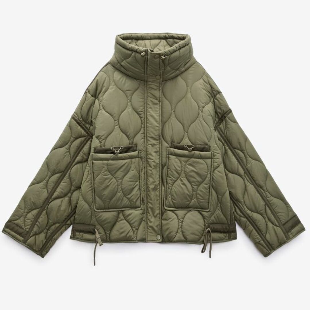 ZARA - 新品ZARAハイネックショートパフコートLの通販 by ※同時 ZARA - 新品ZARAハイネックショートパフコートLの通販 by ※同時