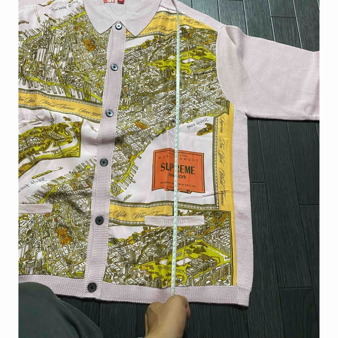 Supreme Silk Map Cardigan Pink M