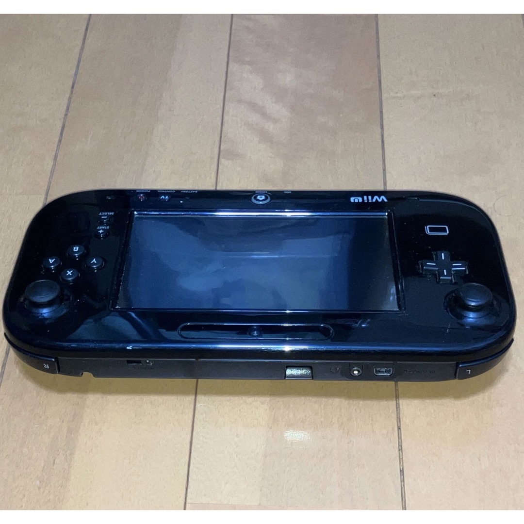 Wii U(ウィーユー)のWiiU GamePad 黒 タッチペン付き E エンタメ/ホビーのゲームソフト/ゲーム機本体(家庭用ゲーム機本体)の商品写真