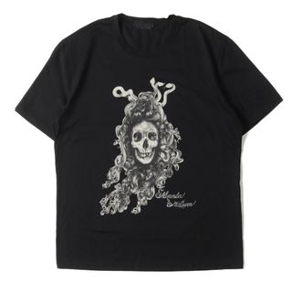 ALEXANDER MCQUEEN アレキサンダーマックイーン Tシャツ サイズ:L スカル グラフィック ロゴ クルーネック 半袖 Tシャツ  174981 QU951 09SS アーカイブ ブラック 黒 イタリア製 トップス カットソー 【メンズ】【中古】【美品】