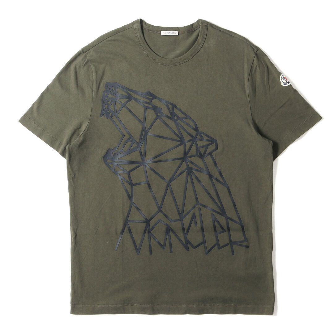 MONCLER モンクレール Tシャツ サイズ:L 21AW ラバー ポーラーベア クルーネック 半袖 Tシャツ MAGLIA T-SHIRT G20918C00002 8390T カーキ トップス カットソー 【メンズ】トップス