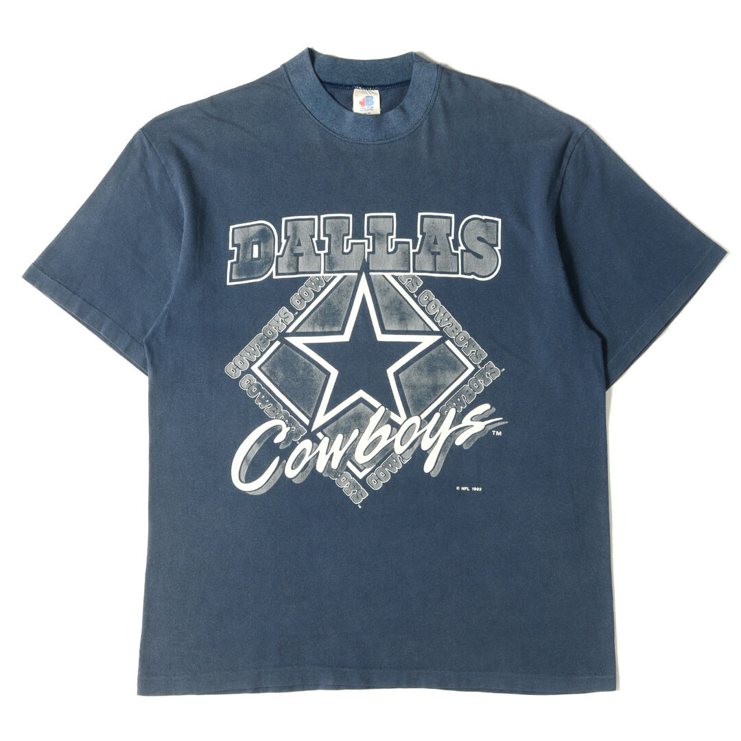 90s NFL DALLAS COWBOYS チームロゴ クルーネック 半袖 Tシャツ 90年代 カナダ製 BULLETIN ATHLETIC ブリティン アスレチック ネイビー M 90s - 00s ヴィンテージ Vintage / Used トップス カットソー アメカジ 【メンズ】