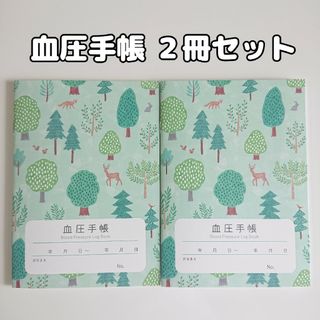 血圧手帳 緑 2冊セット 数値式 表タイプ(その他)