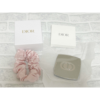 クリスチャンディオール(Christian Dior)のDior ディオール ミラー コンパクト ノベルティ シュシュ 未使用  非売品(ノベルティグッズ)