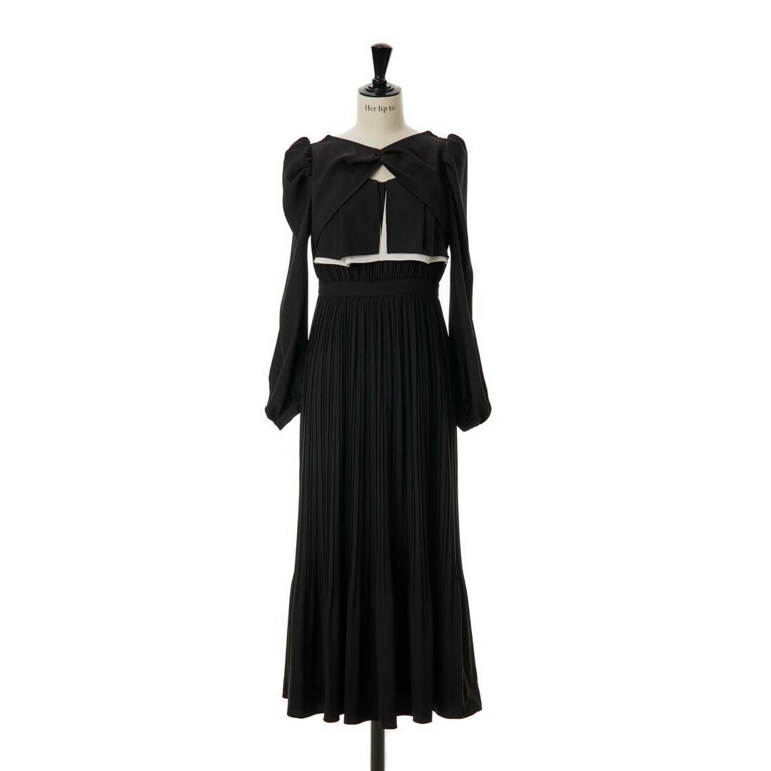 her lip to La Rochelle Pleated Dress