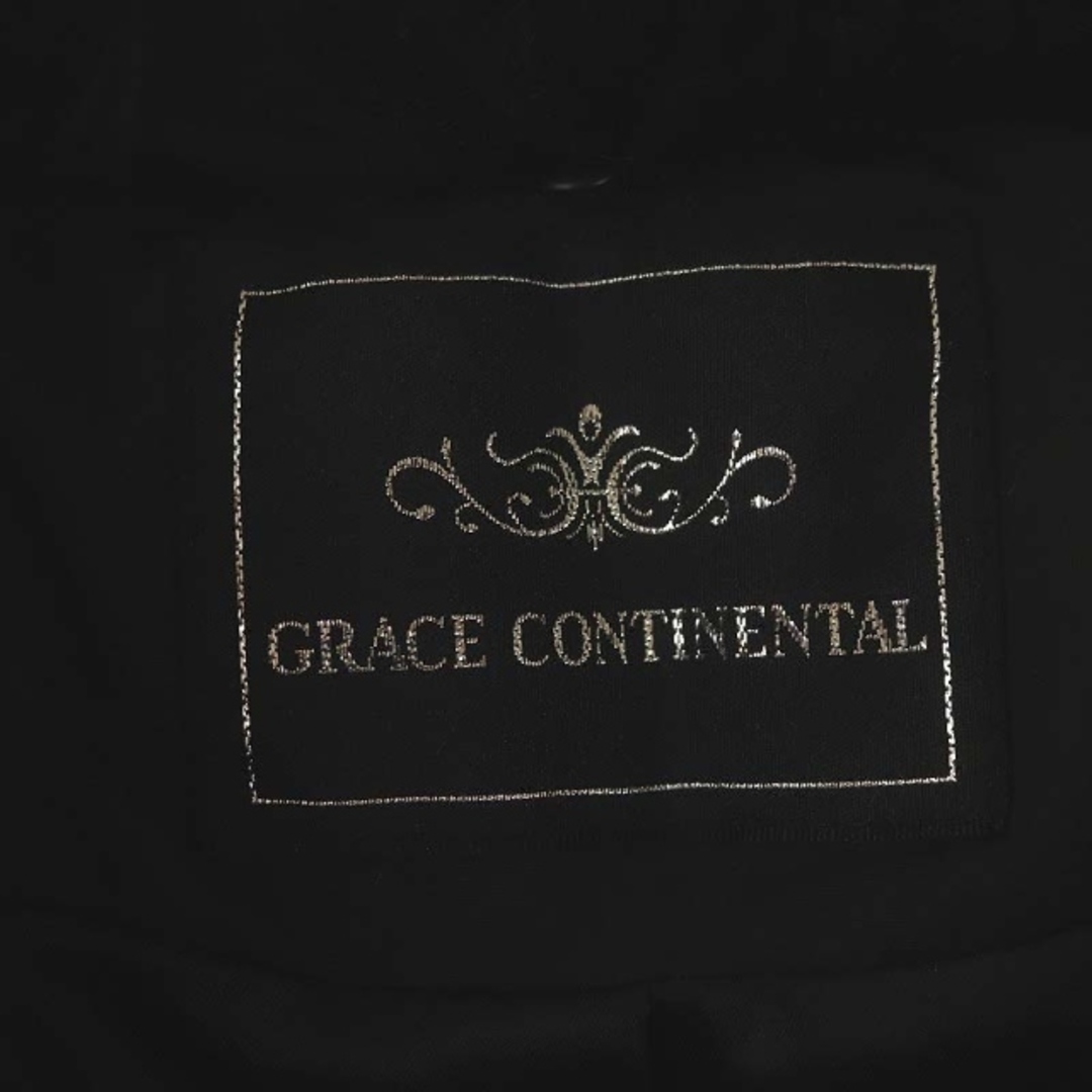 GRACE CONTINENTAL(グレースコンチネンタル)のグレースコンチネンタル ファー付ショートダウンジャケット ジップアップ 38 黒 レディースのジャケット/アウター(ダウンジャケット)の商品写真