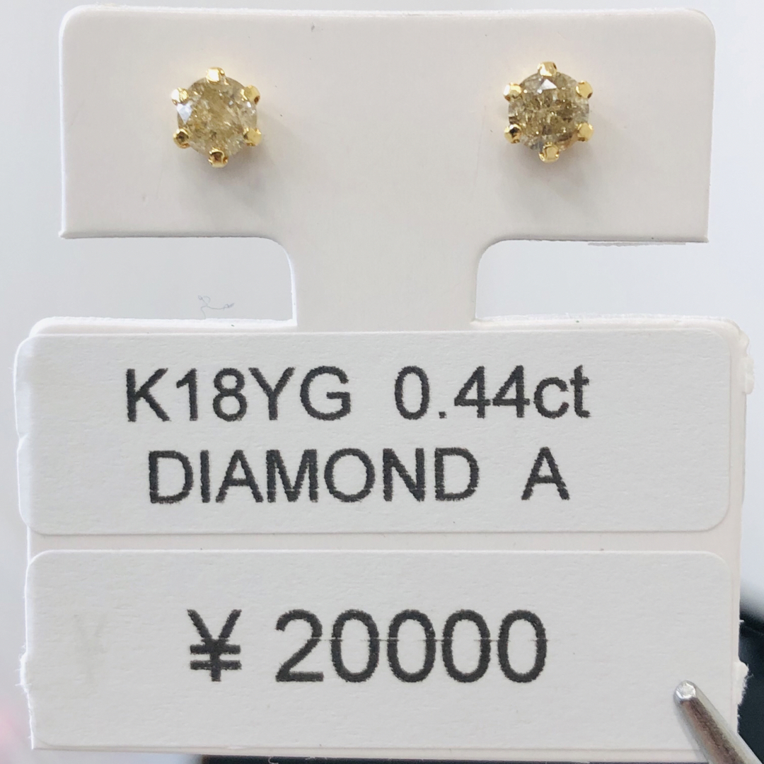 DE-24300 K18YG ピアス ダイヤモンド 0.70ct