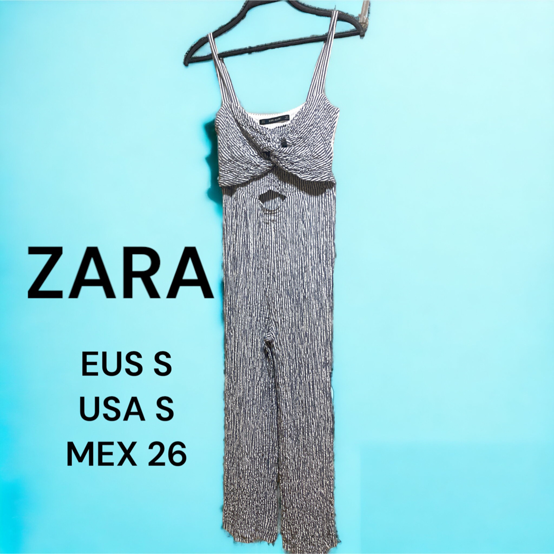 ZARA(ザラ)のZARA サロペット　ストライプ レディースのパンツ(サロペット/オーバーオール)の商品写真