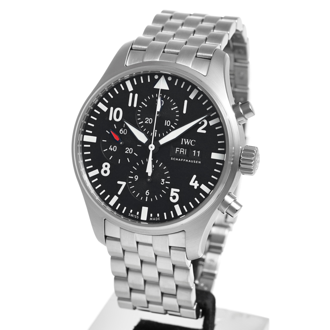 インターナショナルウォッチカンパニー IWC パイロットウォッチ　クロノグラフ IW377710 ブラック ステンレススチール SS メンズ 腕時計