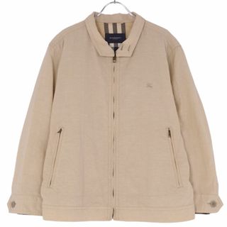 バーバリー(BURBERRY)のバーバリー ロンドン BURBERRY LONDON ジャケット ブルゾン ジップアップ 裏チェック アウター メンズ L ベージュ(ブルゾン)