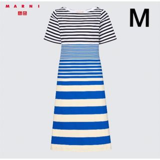 マルニ(Marni)のユニクロ×MARNI ボーダーワンピース M(ひざ丈ワンピース)