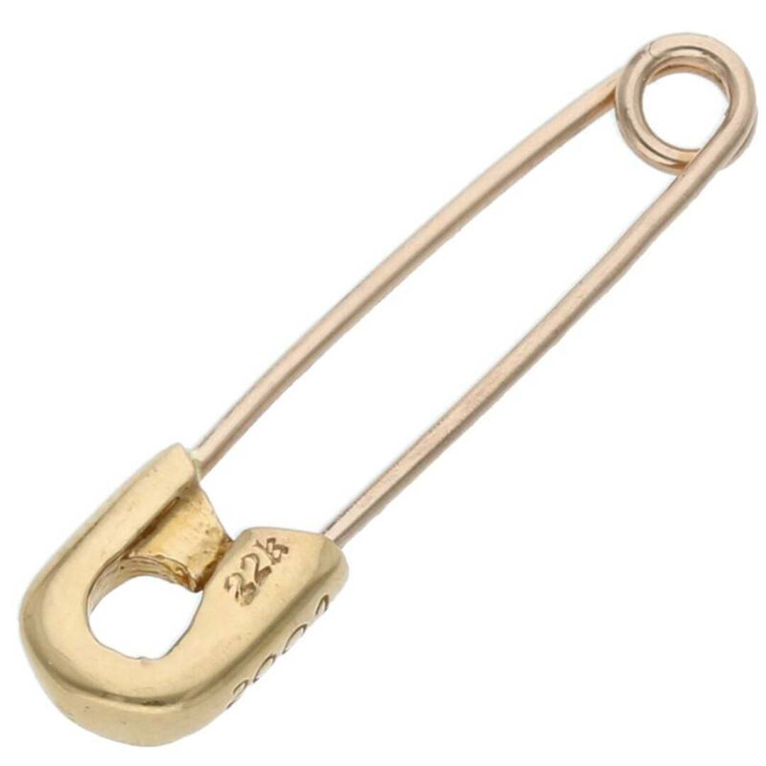 クロムハーツ  22K SAFETY PIN /セーフティピン ゴールドネックレストップ  メンズ SMALL