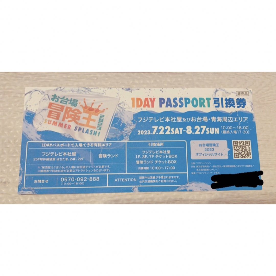 お台場冒険王 2023 パスポート 引換券 チケット 1DAY | bumblebeebight.ca