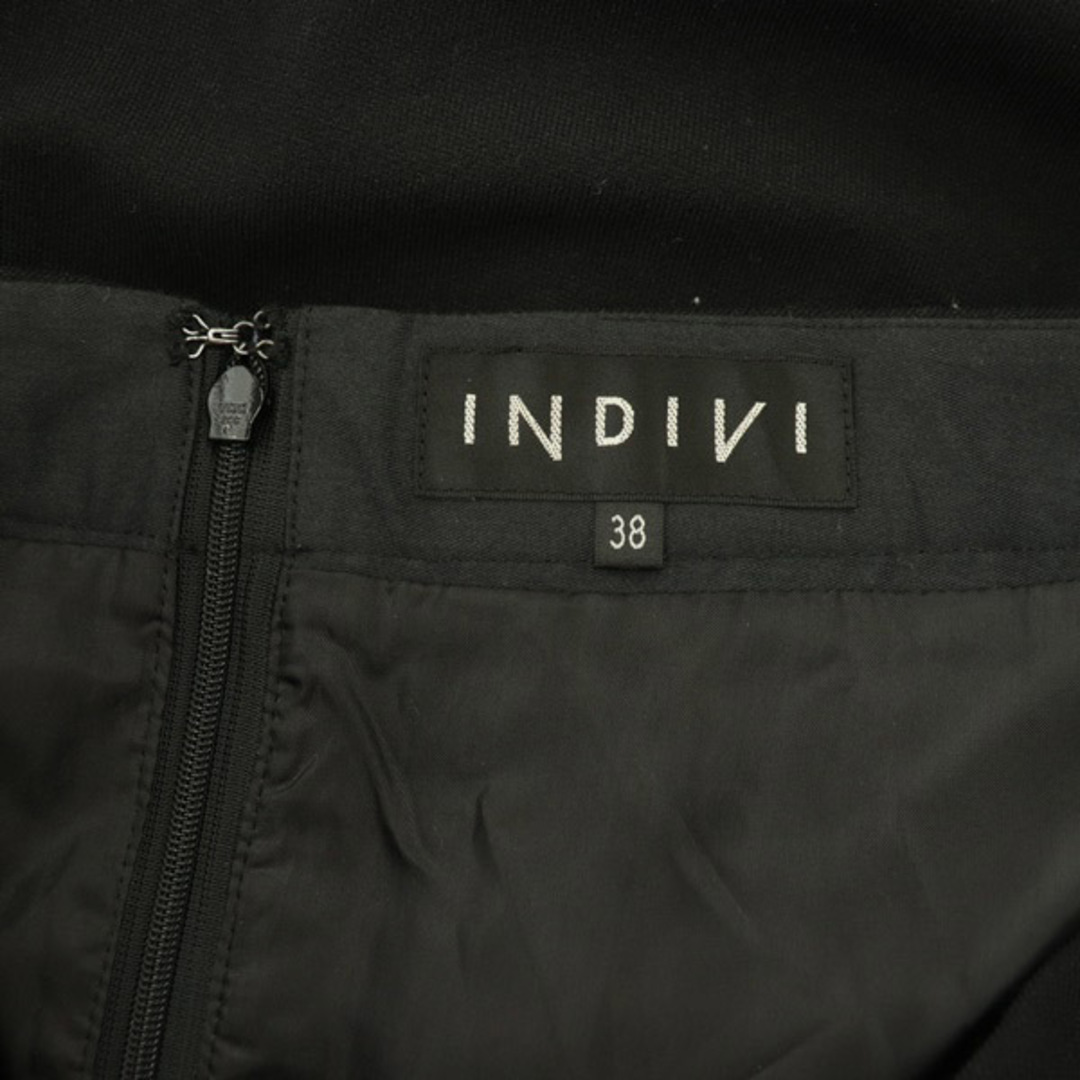 INDIVI - インディヴィ INDIVI フレアスカート ロング 38 黒 ブラック