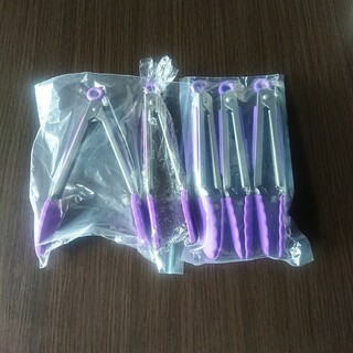 トング5本セット 紫(調理器具)