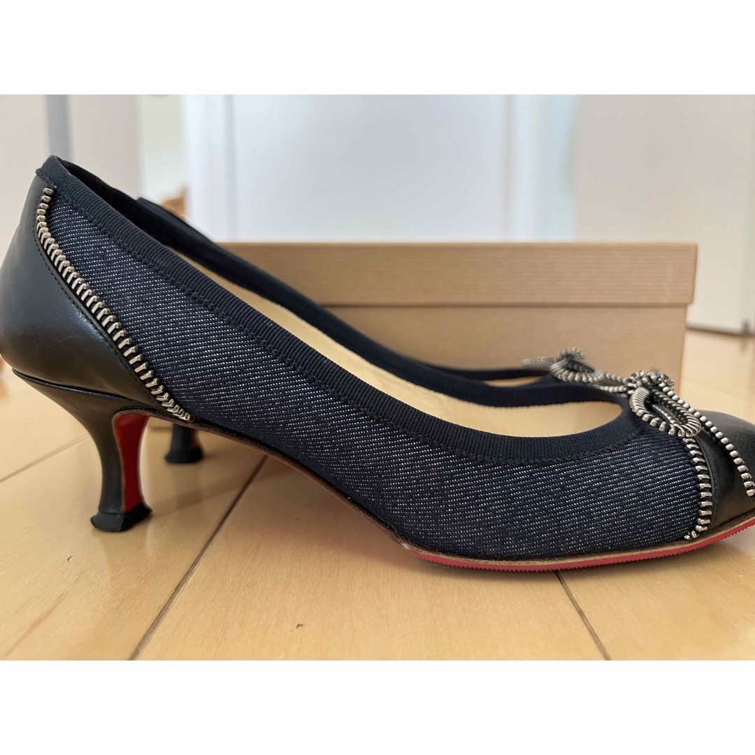 Christian Louboutin - クリスチャンルブタン パンプス 38 デニム 美品