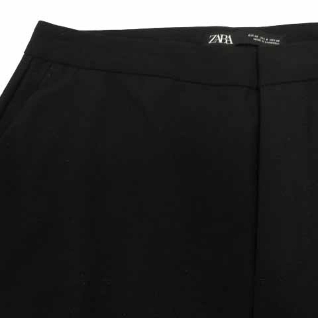 ザZARA パンツ テーパード ストレッチ 裾スリット 黒 L 大きいサイズ 2