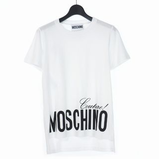 モスキーノ(MOSCHINO)のモスキーノ ロゴ プリント アシンメトリ Tシャツ カットソー 半袖 38(Tシャツ(半袖/袖なし))