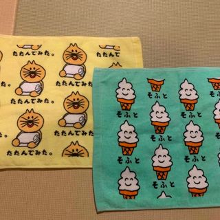 まりりん様専用　新品　おえかきさんフェイスタオル　4枚セット(タオル/バス用品)