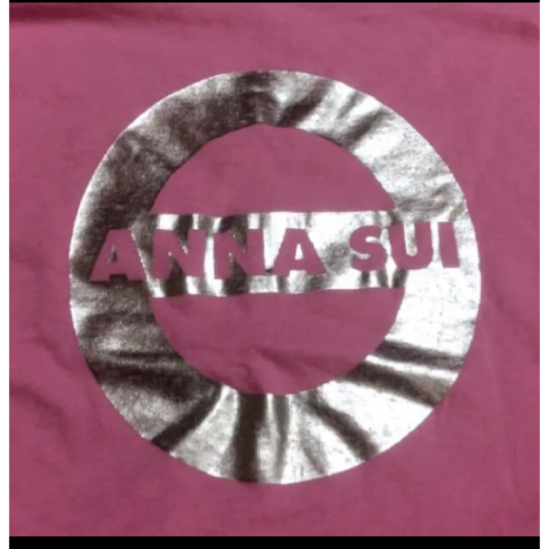 ANNA SUI(アナスイ)のANNA SUIピンク✖シルバーコットンT レディースのトップス(Tシャツ(半袖/袖なし))の商品写真