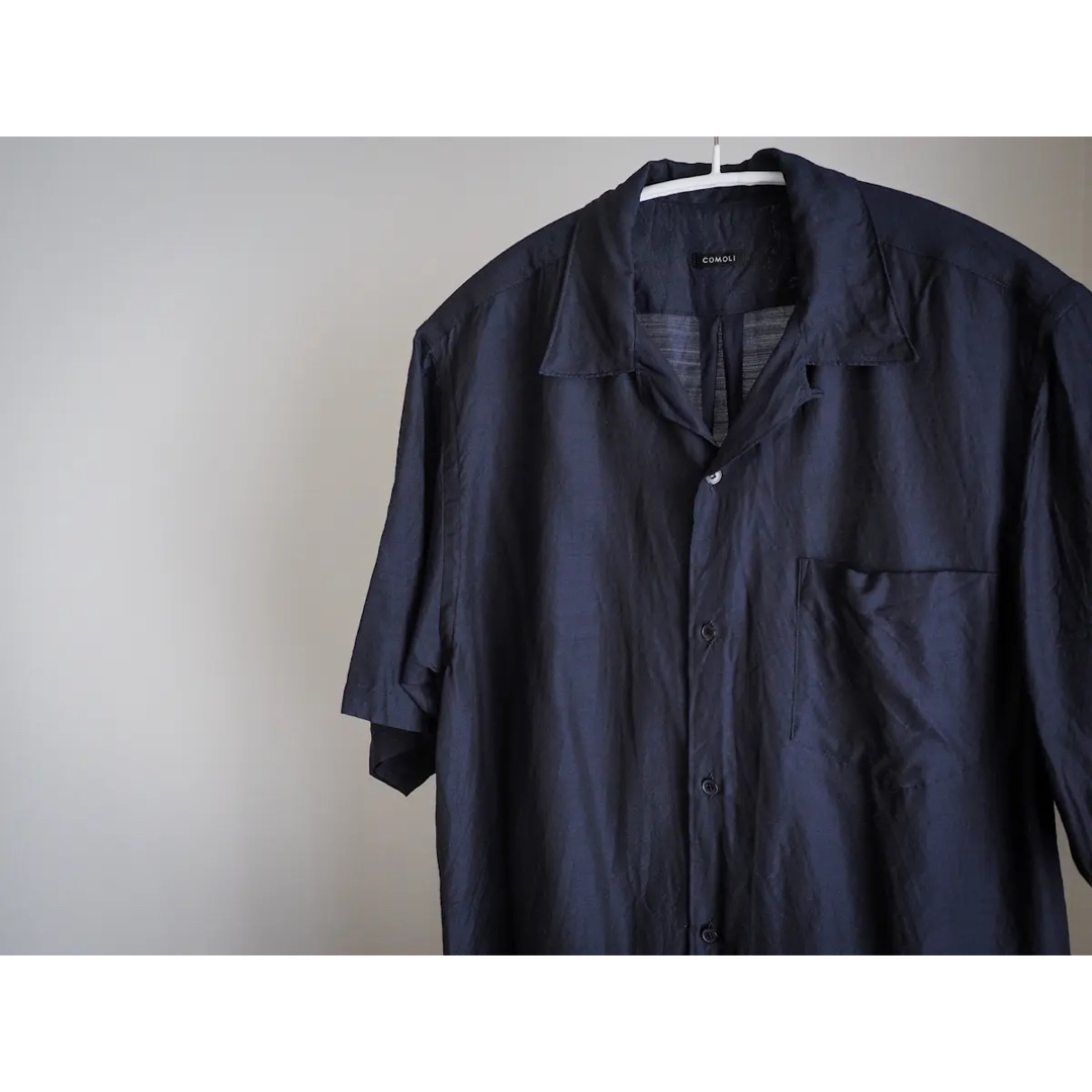 COMOLI - 23ss コモリ comoli ウールシルク 半袖オープンカラーシャツ