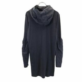 ヨウジヤマモト フード付き ロング ジップパーカー S ブラック Yohji