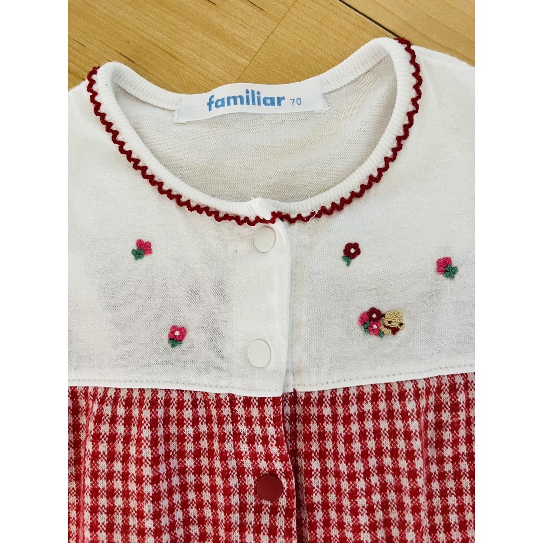 familiar(ファミリア)のファミリア　ロンパース　70cm キッズ/ベビー/マタニティのベビー服(~85cm)(ロンパース)の商品写真