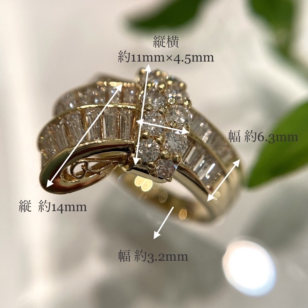 k18   上品な華やか  ダイヤモンド 1.50ct   リング 6