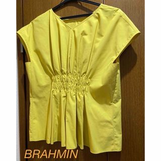 ブラーミン(BRAHMIN)の良品日本製　BRAHMIN ノースリーブ　ボリュームダーツ　ブラウス　38サイズ(シャツ/ブラウス(半袖/袖なし))