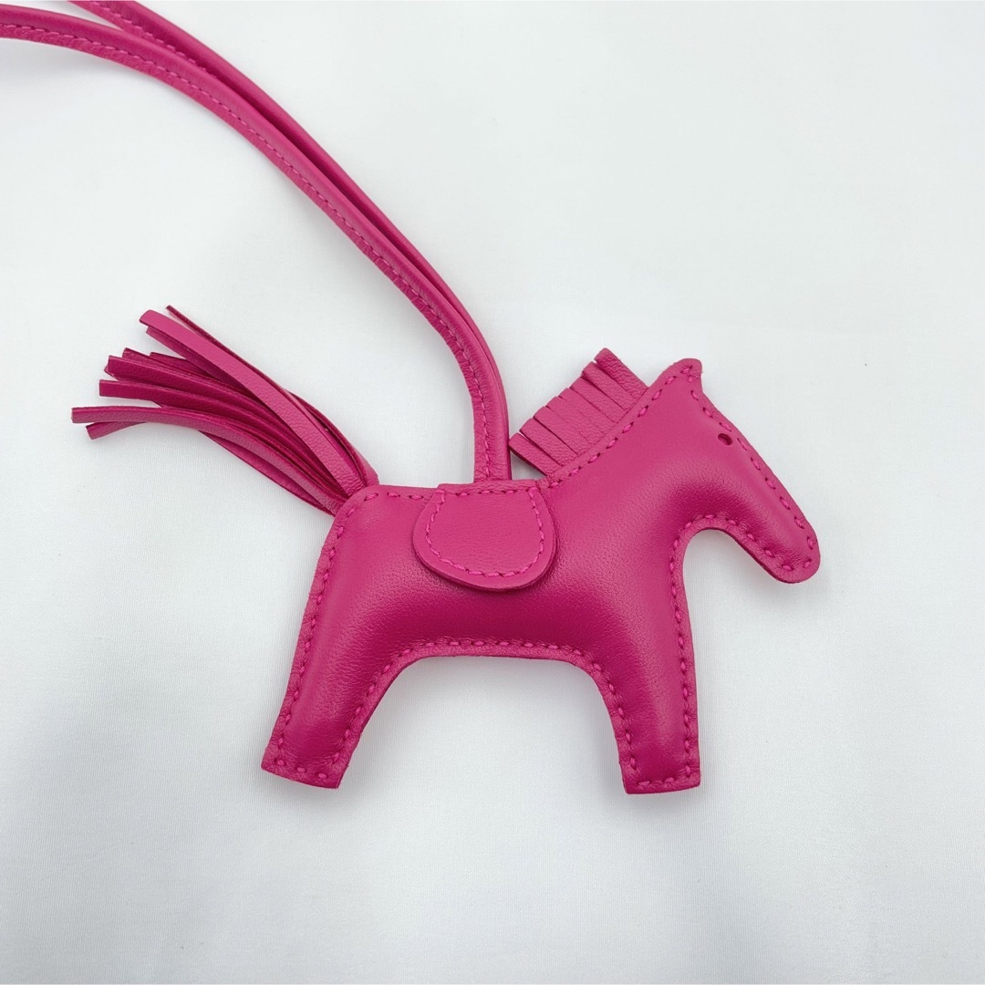美品】HERMES エルメス ロデオチャーム ストラップ PM ローズメキシコ