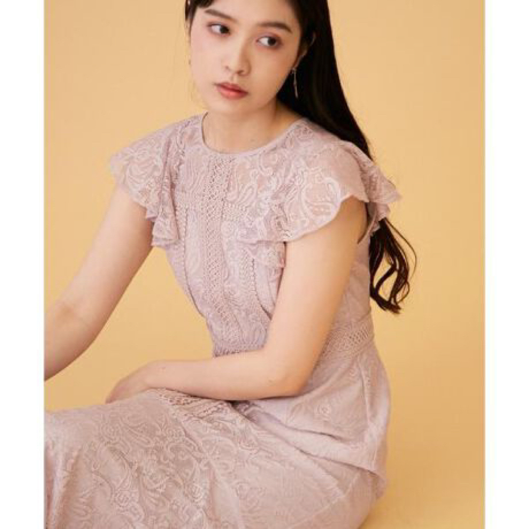 JILL by JILLSTUART(ジルバイジルスチュアート)のジルバイジルスチュアート♡ラッセルレースドレス♡ピンク レディースのワンピース(ロングワンピース/マキシワンピース)の商品写真