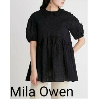 ミラオーウェン(Mila Owen)のタグ付き　Mila Owen　ミラオーウェン　ギャザー袖ボリュームブラウス(シャツ/ブラウス(半袖/袖なし))