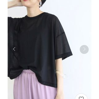 アダムエロぺ(Adam et Rope')の美品　シアーWIDE-TEE アダムエロペ　シアーTシャツ(Tシャツ(半袖/袖なし))