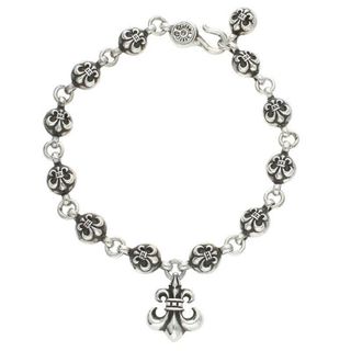 CHROME HEARTS クロムハーツ DBL FLERKNEE LNK 20LINK ダブルフレアニーリンク ブレスレット シルバー