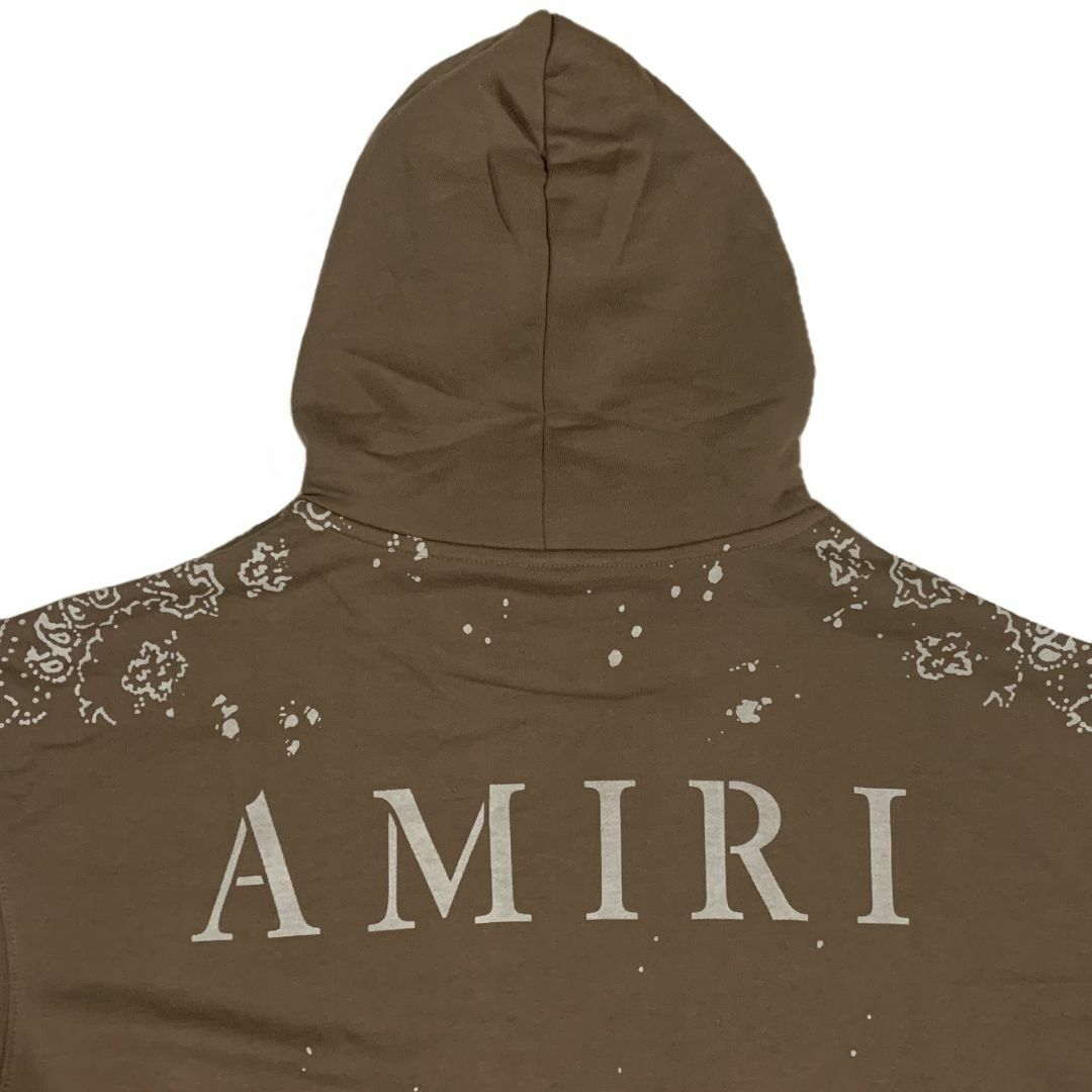 AMIRI(アミリ)のAMIRI アミリ バンダナ柄 ブリーチ プルオーバーパーカー ブラウン XL メンズのトップス(パーカー)の商品写真