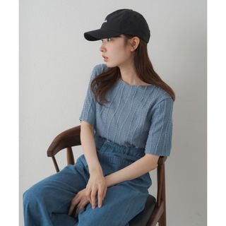 カスタネ(Kastane)のシャギーTee カスタネ　今期　新品未使用　完売品　サックスブルー　(Tシャツ(半袖/袖なし))