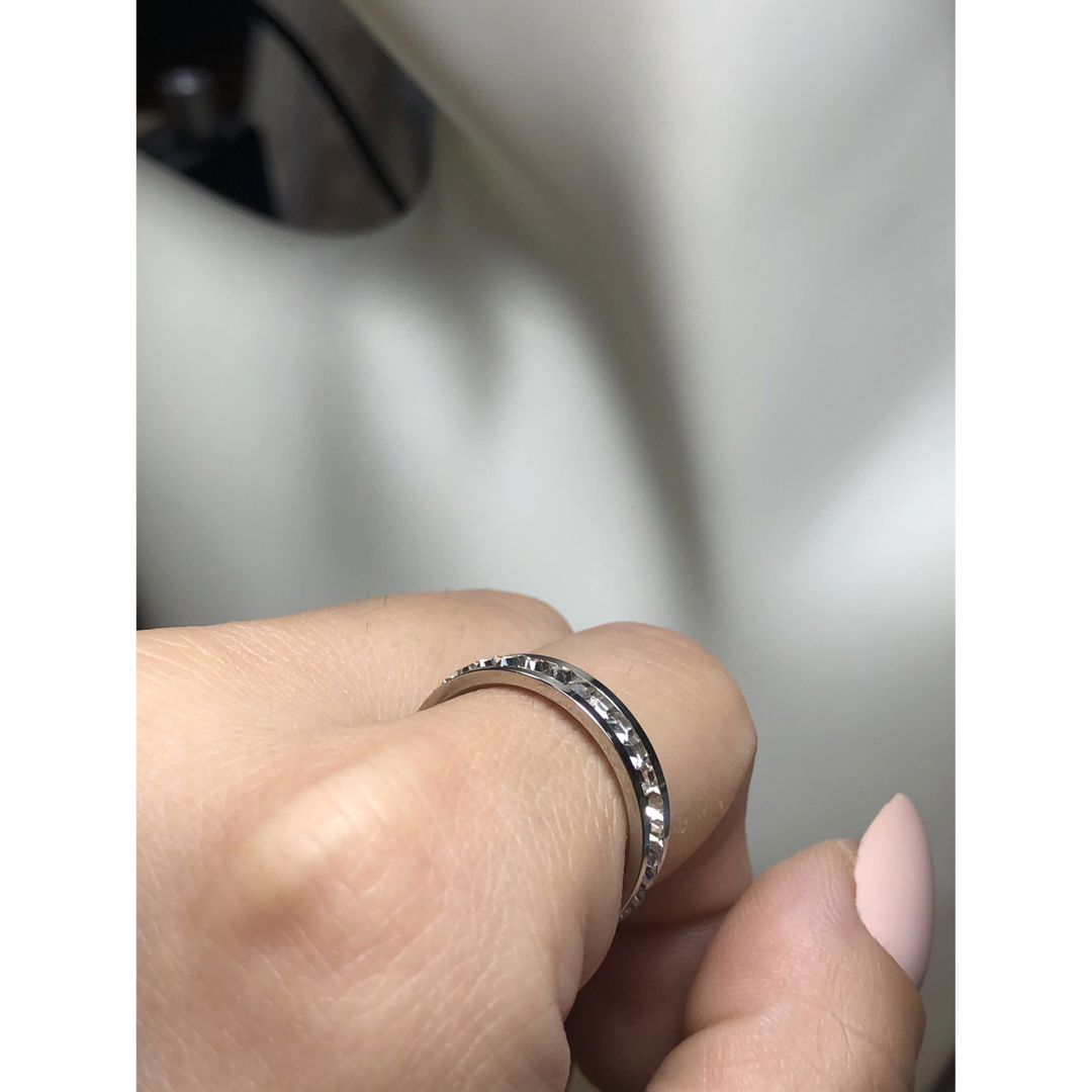人工ダイアモンド　合金　指輪　リング　15号　新品　送料無料 レディースのアクセサリー(リング(指輪))の商品写真