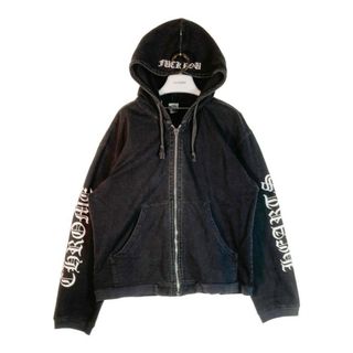 クロムハーツ(Chrome Hearts)の★クロムハーツ アームプリント ジップアップパーカー ブラック sizeS(パーカー)