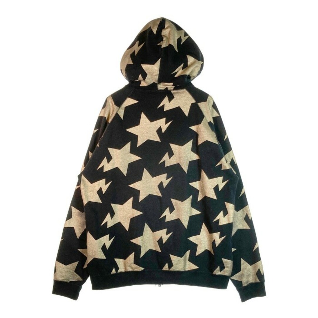 A BATHING APE(アベイシングエイプ)の★ア・ベイジング・エイプ スター総柄 フルジップ パーカー ブラック×ゴールド メンズのトップス(パーカー)の商品写真