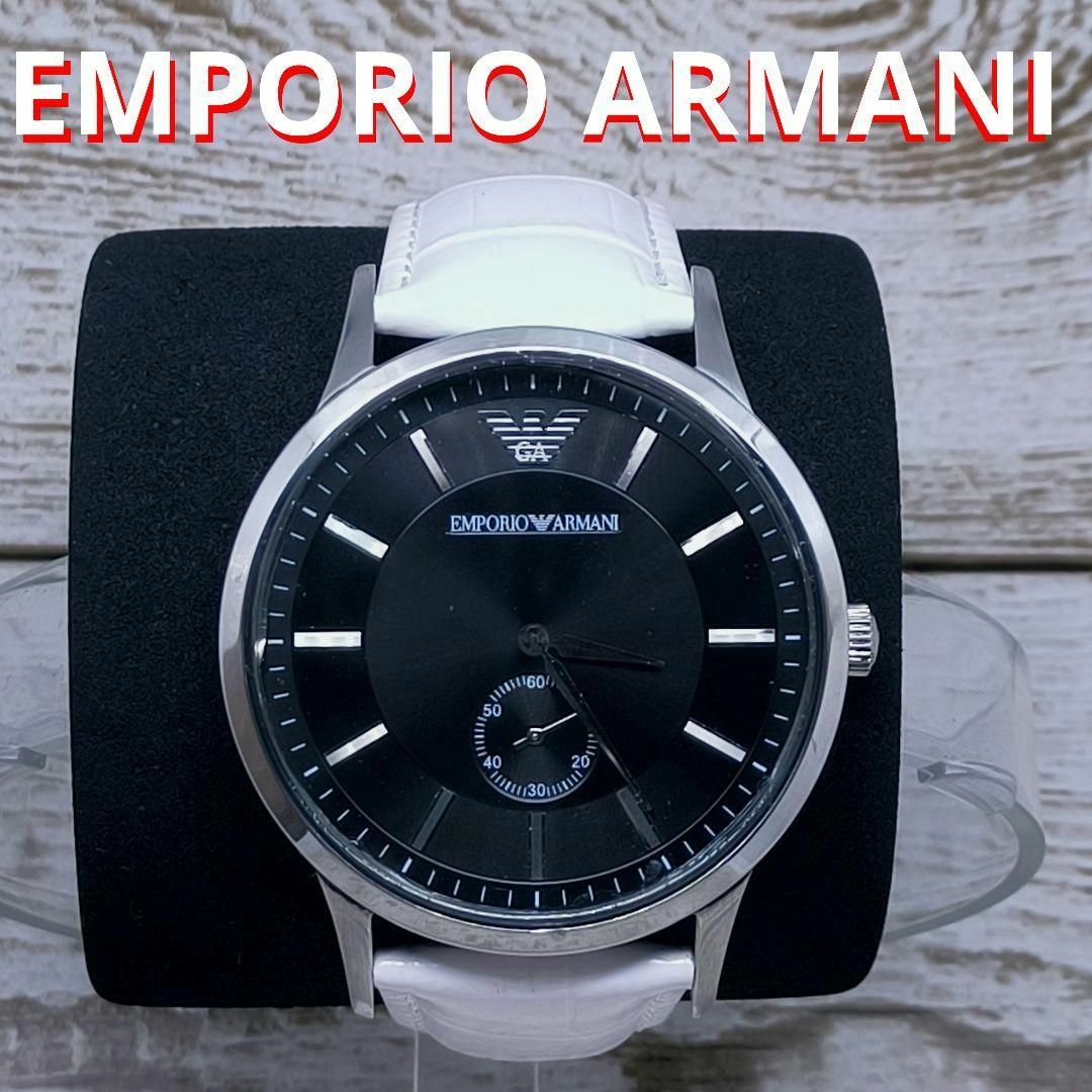 Emporio Armani - 動作品 エンポリオアルマー二 腕時計 メンズ レザー