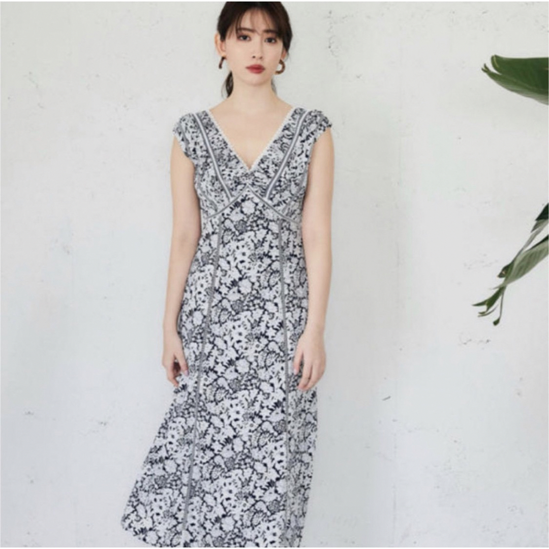 Her lip to(ハーリップトゥ)のherlipto floral Lace Trimmed FloralDress レディースのワンピース(ロングワンピース/マキシワンピース)の商品写真