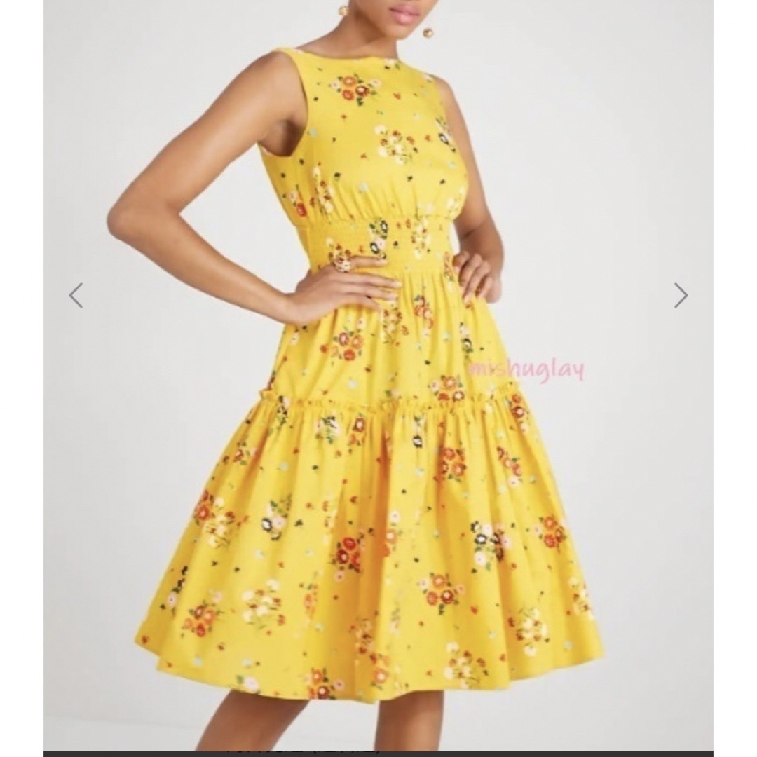 kate spade new york(ケイトスペードニューヨーク)のKateSpade♡BouquetToss Smocked-waistDress レディースのワンピース(ミニワンピース)の商品写真