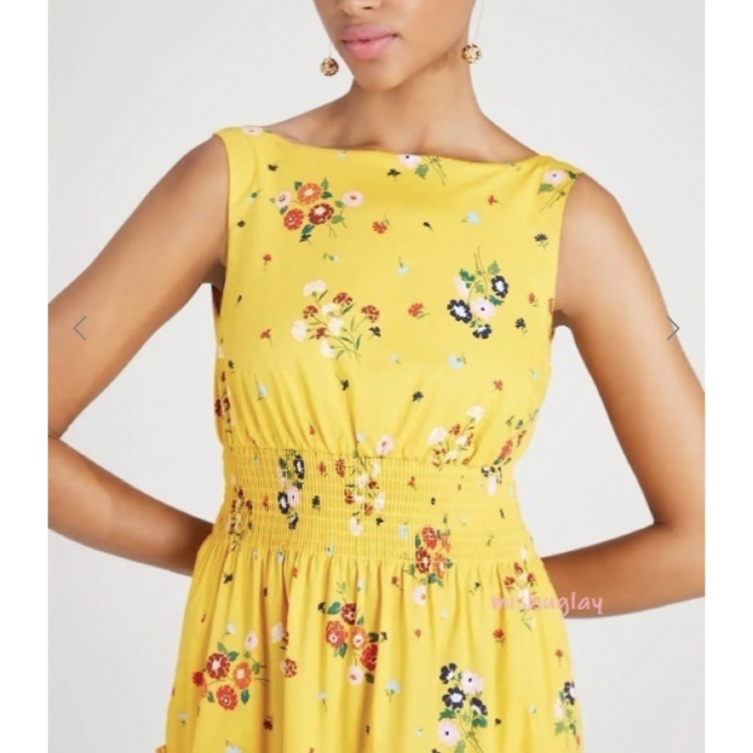 kate spade new york(ケイトスペードニューヨーク)のKateSpade♡BouquetToss Smocked-waistDress レディースのワンピース(ミニワンピース)の商品写真