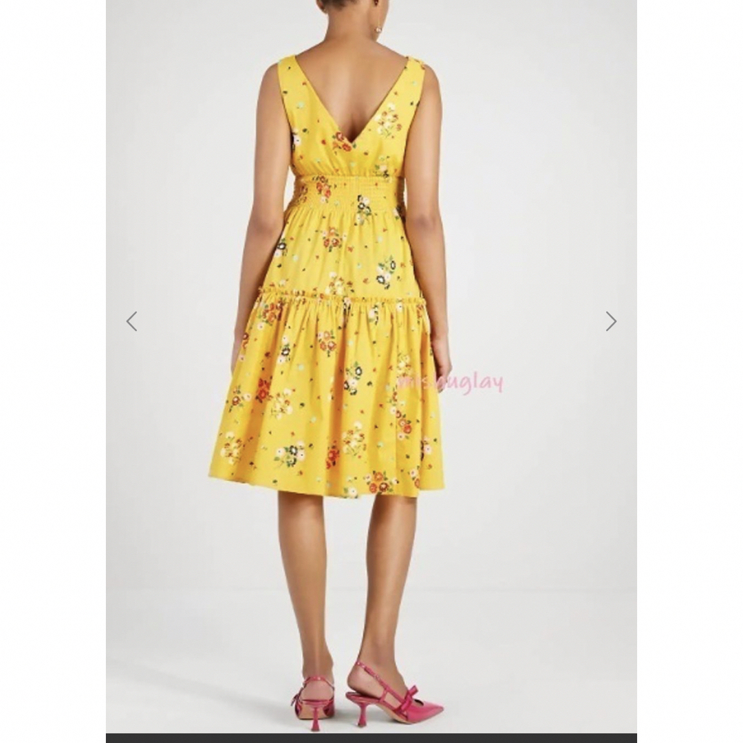 kate spade new york(ケイトスペードニューヨーク)のKateSpade♡BouquetToss Smocked-waistDress レディースのワンピース(ミニワンピース)の商品写真