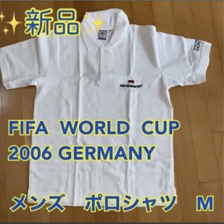 新品　サッカー　FIFA ワールドカップ　 メンズ　半袖ポロシャツ　M(記念品/関連グッズ)