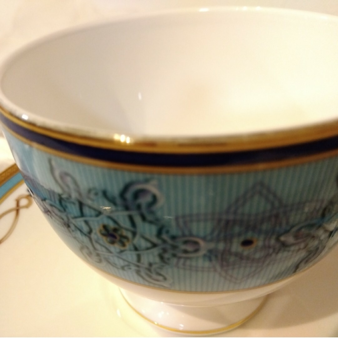WEDGWOOD - ウェッジウッド ターコイズジュエル カップ&ソーサー1客の