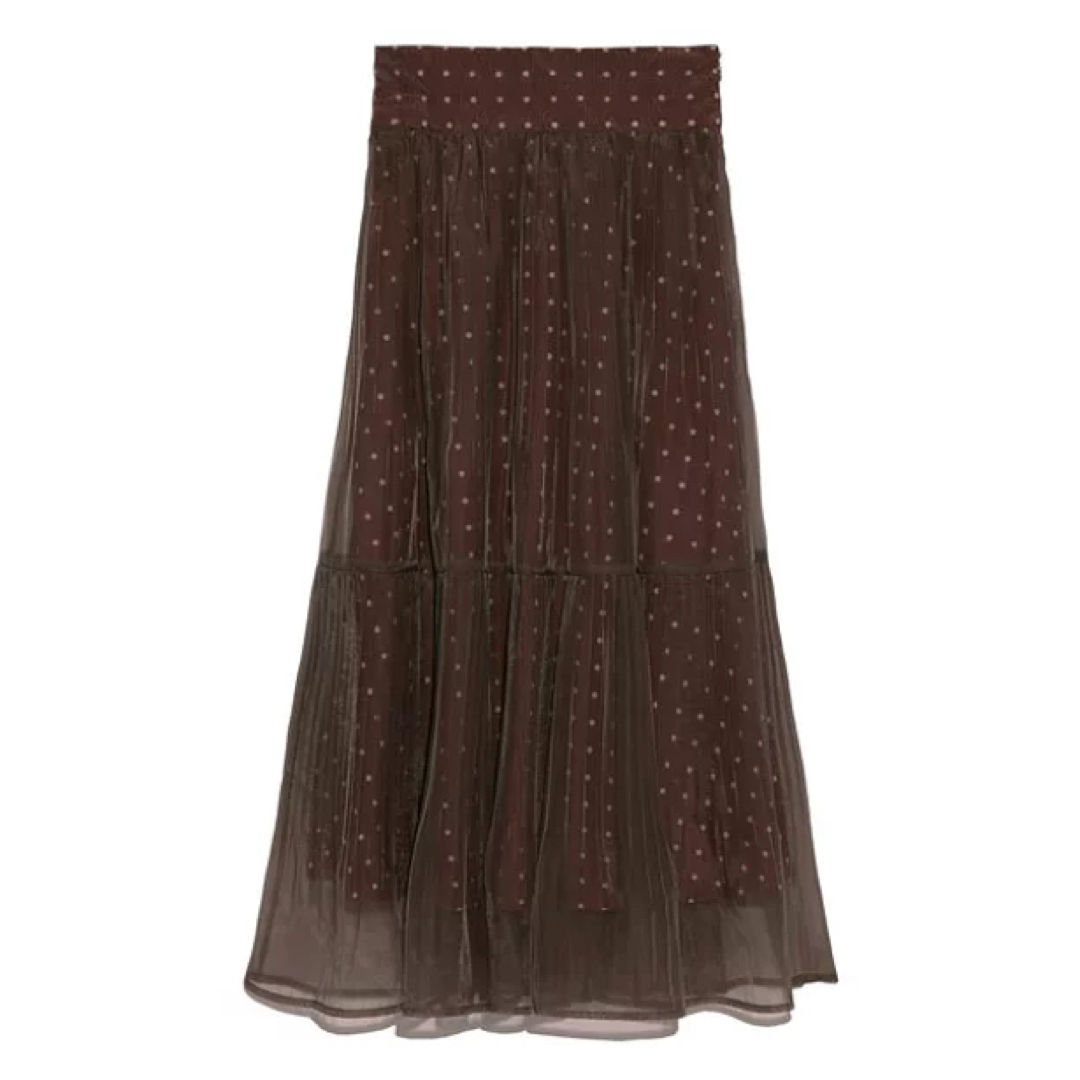 SNIDEL(スナイデル)のSnidel プリーツシフォンレイヤードプリントスカート レディースのスカート(ロングスカート)の商品写真