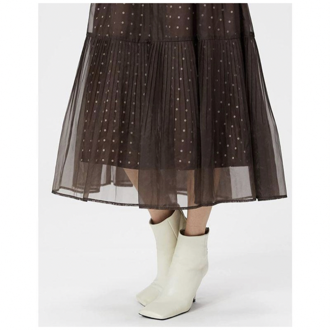SNIDEL(スナイデル)のSnidel プリーツシフォンレイヤードプリントスカート レディースのスカート(ロングスカート)の商品写真