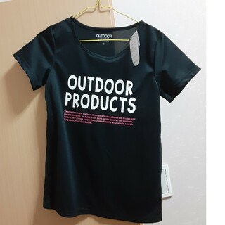 アウトドアプロダクツ(OUTDOOR PRODUCTS)のoutdoor レディース　Tシャツ　メッシュ　黒　M(Tシャツ(半袖/袖なし))