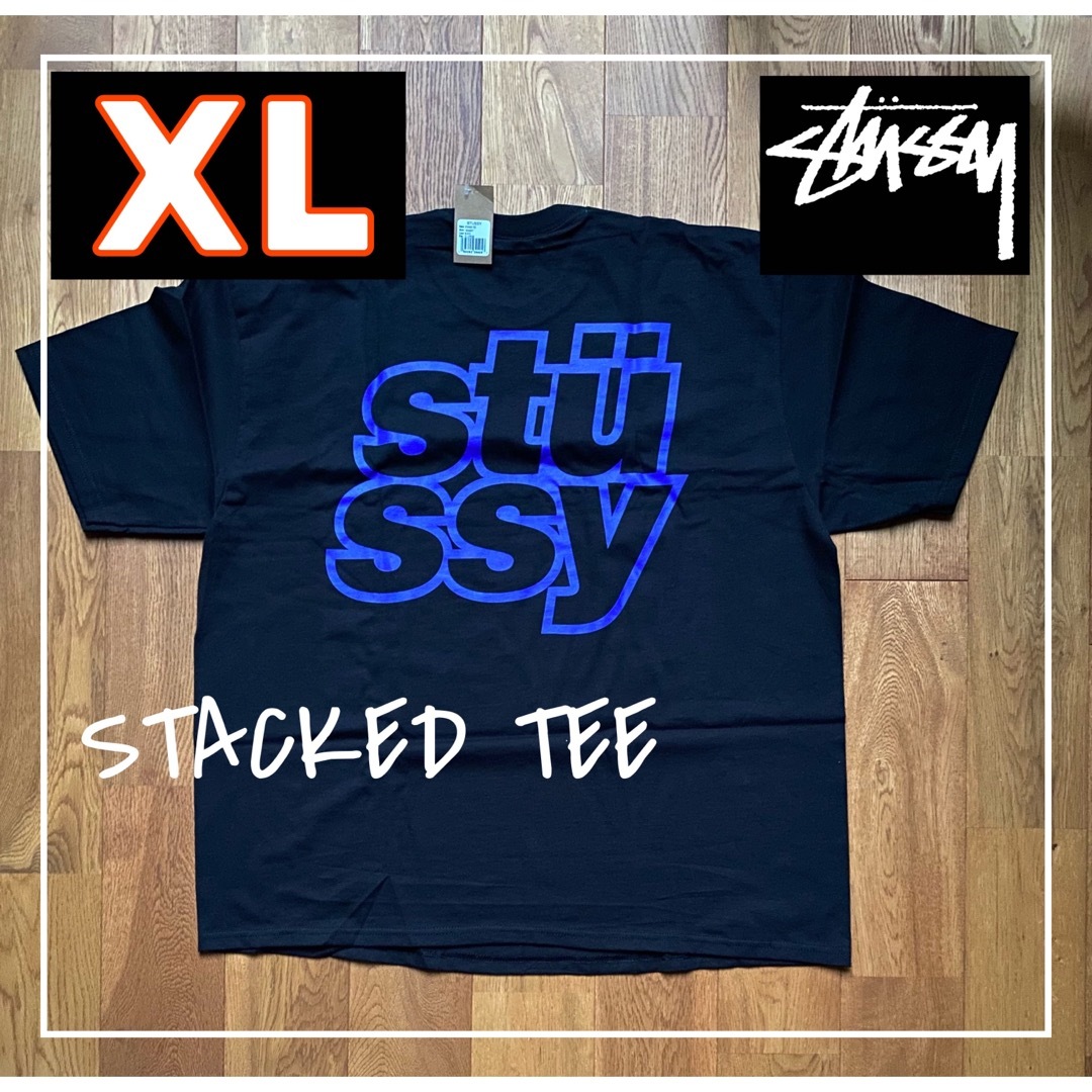 即完 stussy stüssy STACKED TEE ステューシー - Tシャツ/カットソー ...